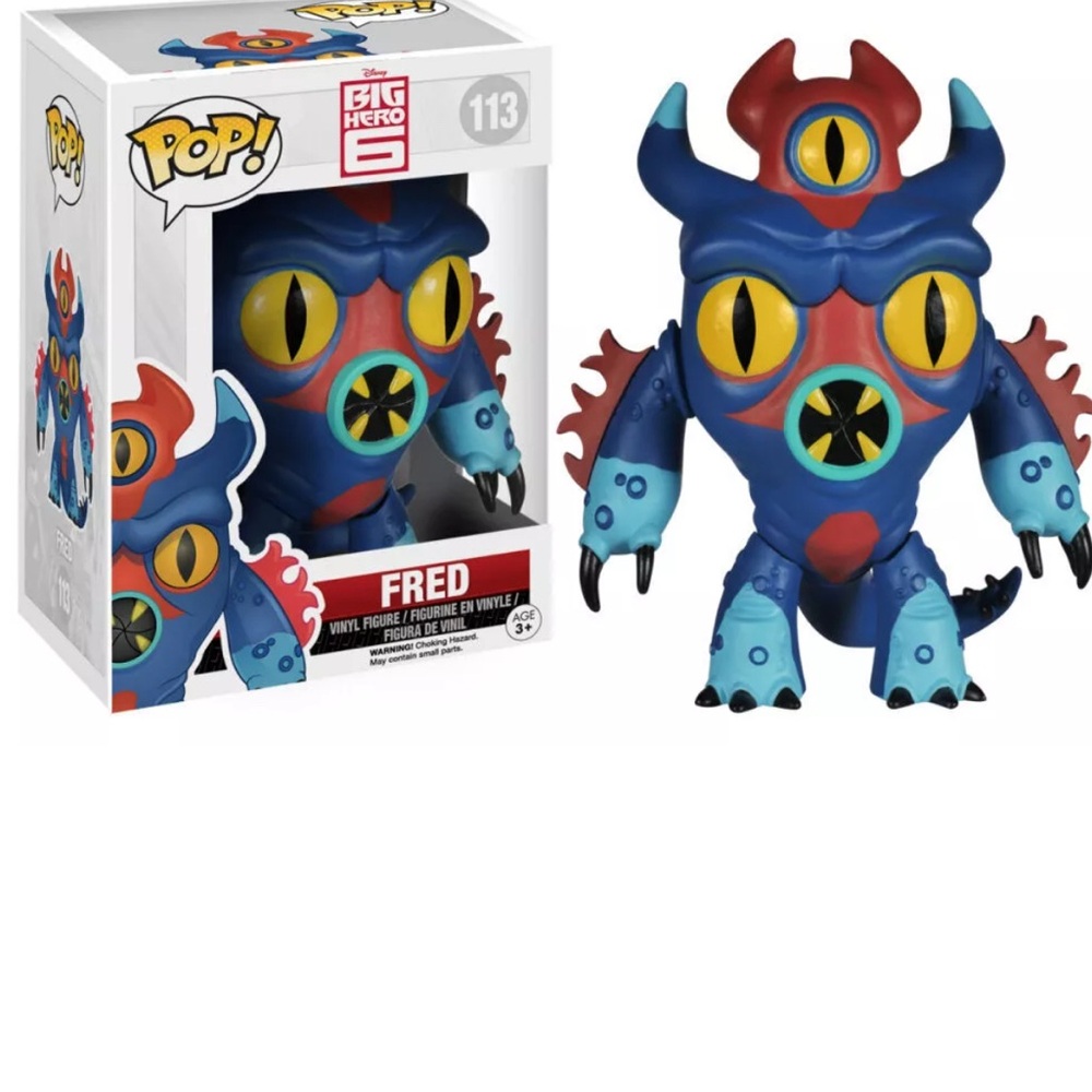 Funko Pop! Disney Pixar Big Hero 6 #113 Fred Vinyl Figure Vaulted Retired Rare!